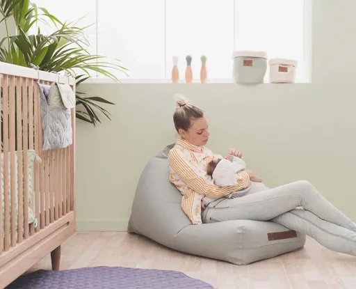 Nobodinoz Bean Bag / Seat Cushion Oasis Farniente yellow