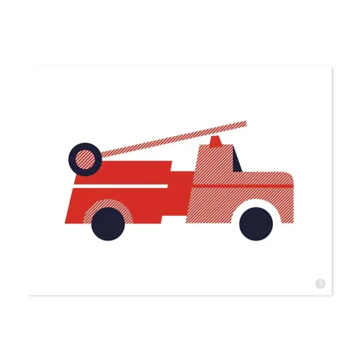 Lilipinso poster set vehicles red blue yellow