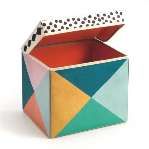 Djeco storage stool colorful