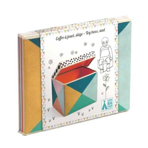 Djeco storage stool colorful