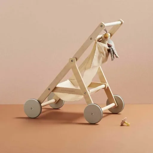 Kids concept dolls buggy wood nature