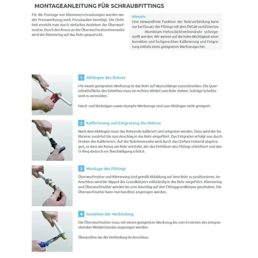 16mm Compression Fitting Plug - Secure Pipe Connection, DVGW Certified