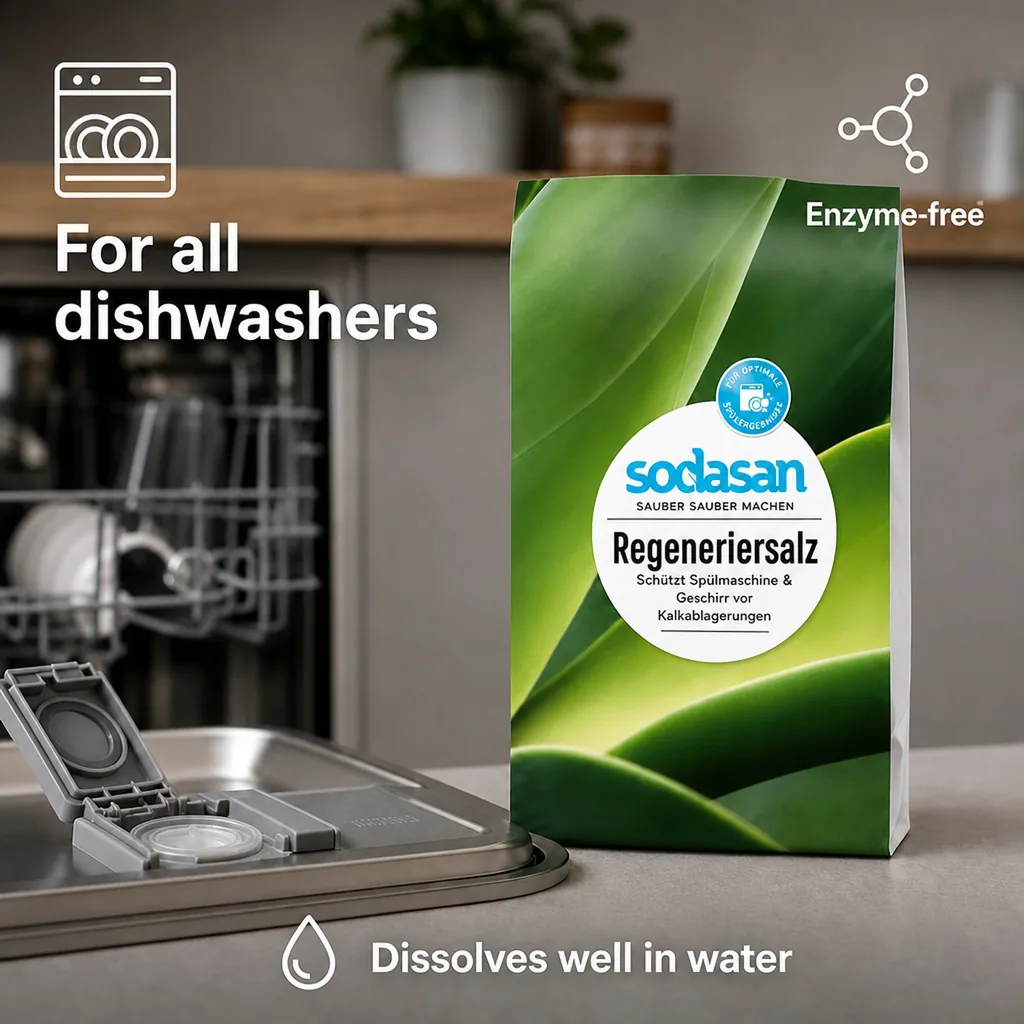 Dishwasher salt 2kg, regenerating salt, water softener salt, dish salt