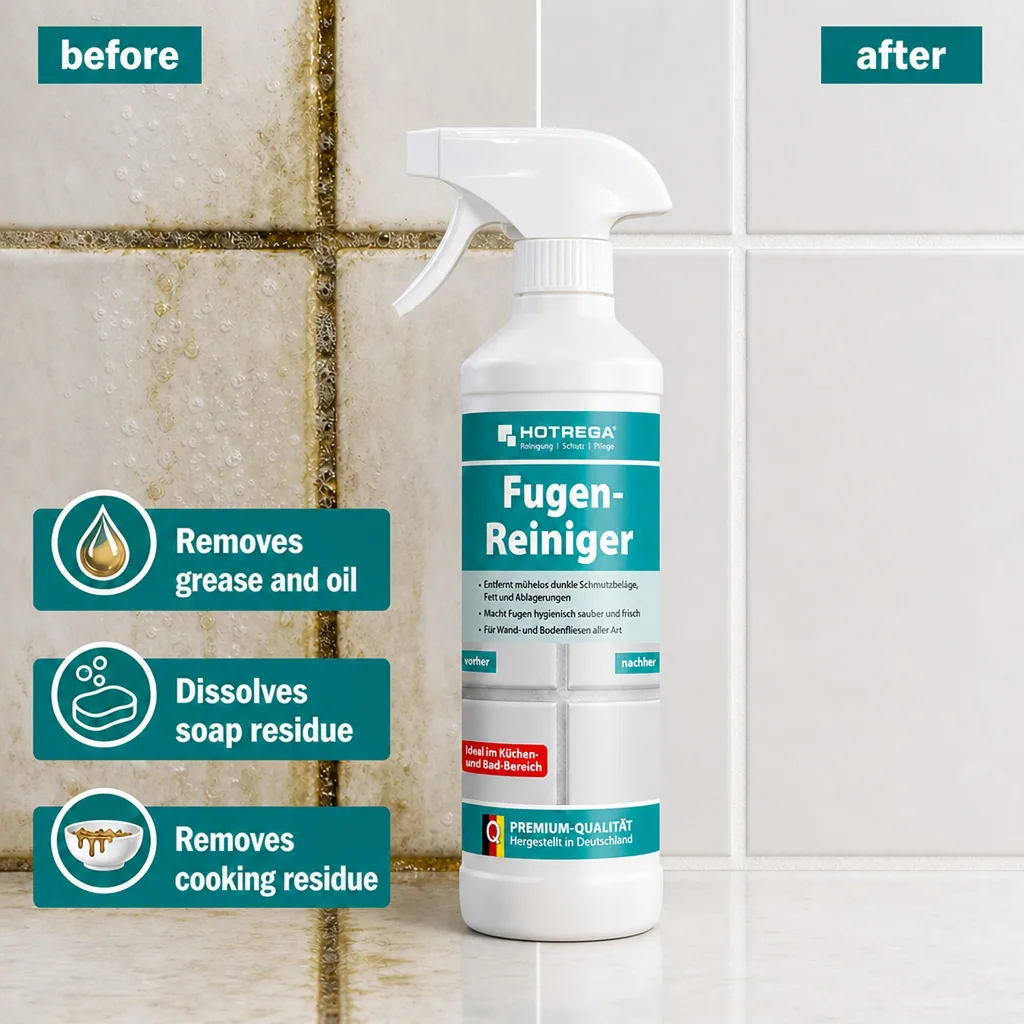 Tile Grout Cleaner, Grout Cleaning Spray, 500 ml Sprühflasche, Tile Cleaner