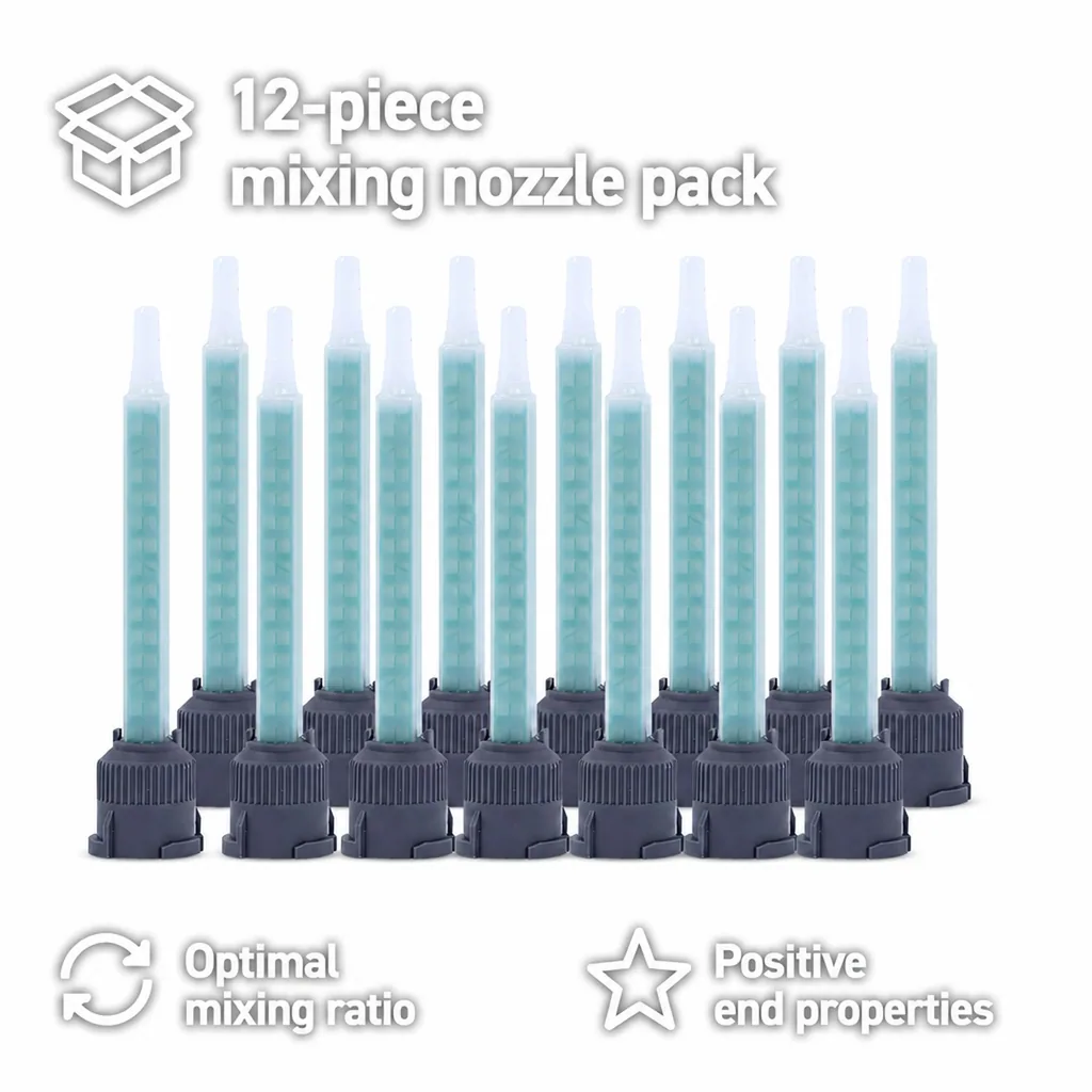 Mixing Nozzle, 12 pack, Dual Cartridge, Static Mixer, Epoxy Mixing Nozzle