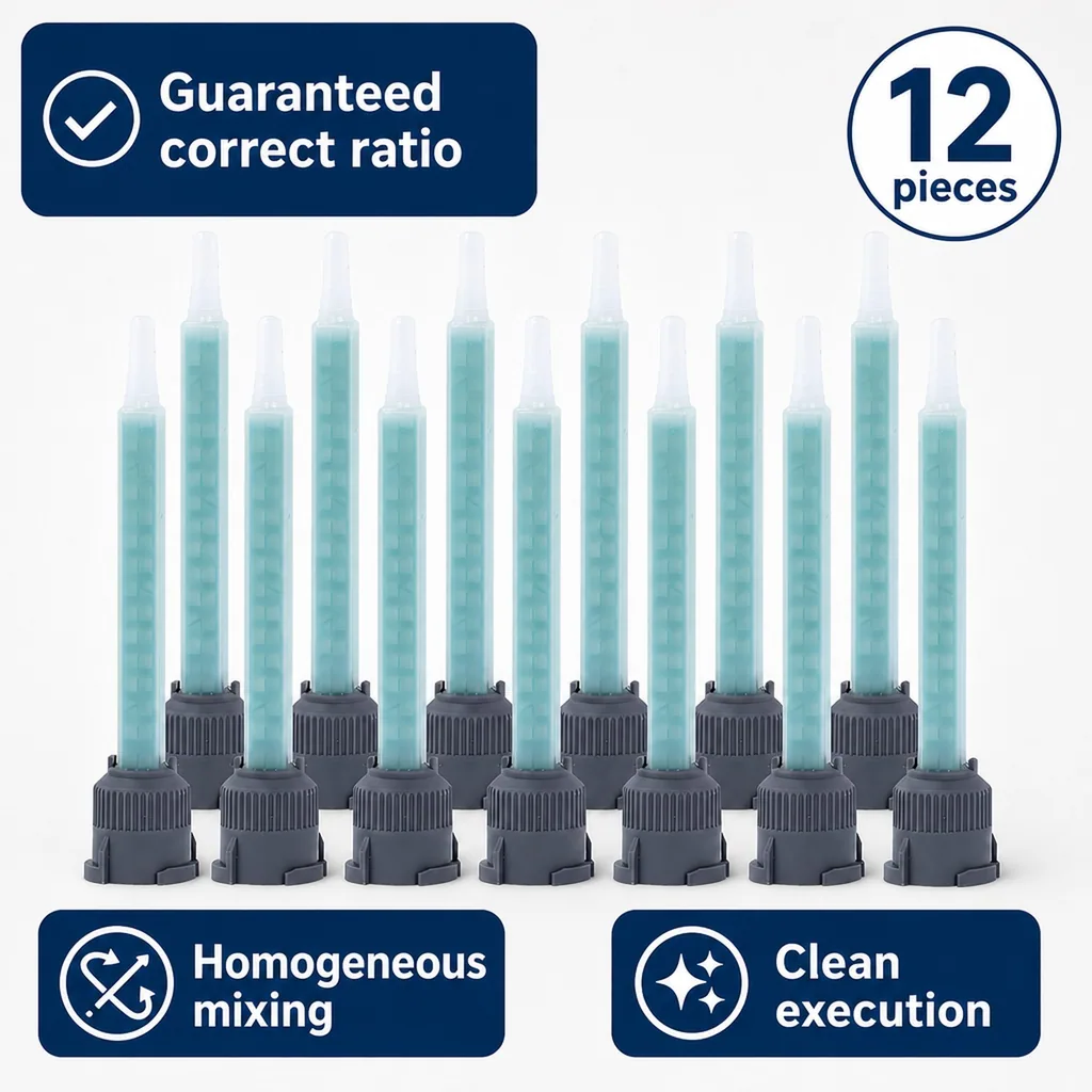 Mixing Nozzle, 12 pack, Dual Cartridge, Static Mixer, Epoxy Mixing Nozzle