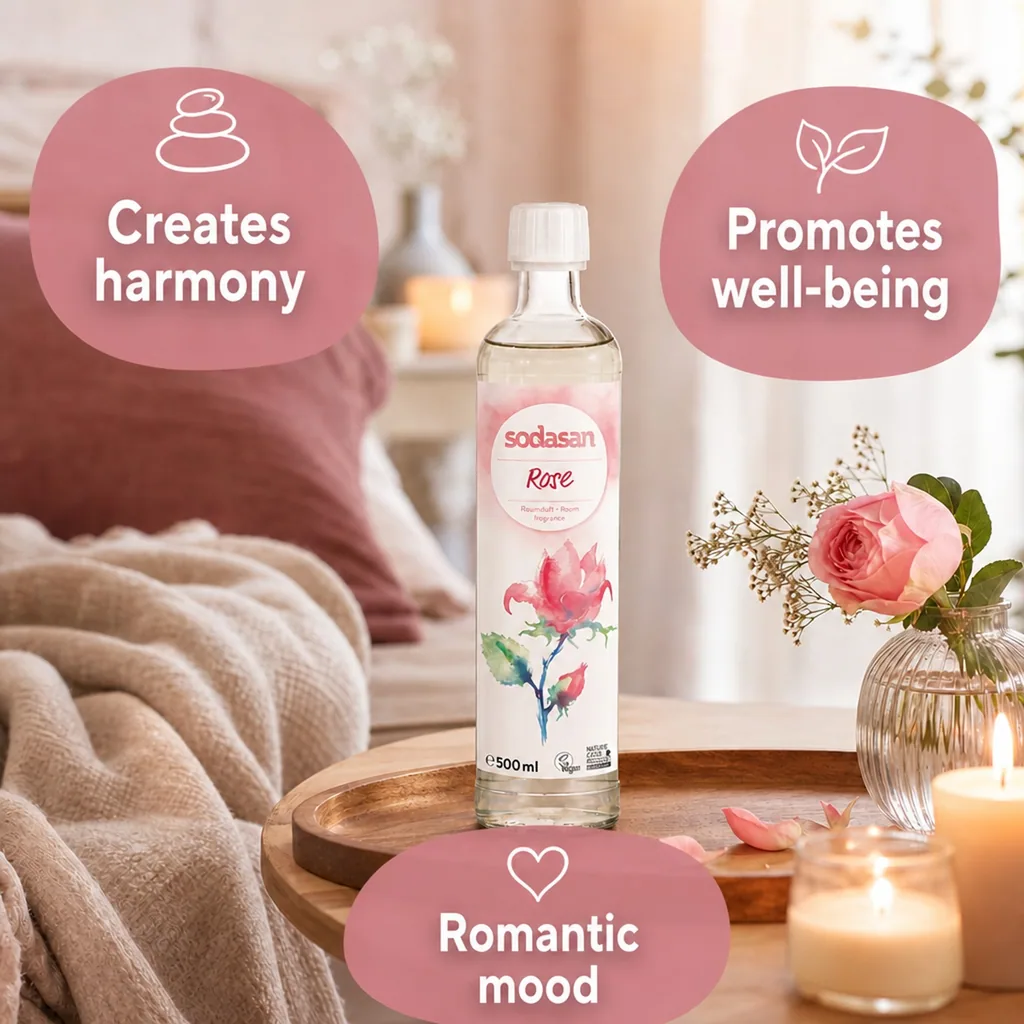 Room Fragrance Refill, Rose Room Fragrance, Natural Air Freshener, 500ml Rose Scent