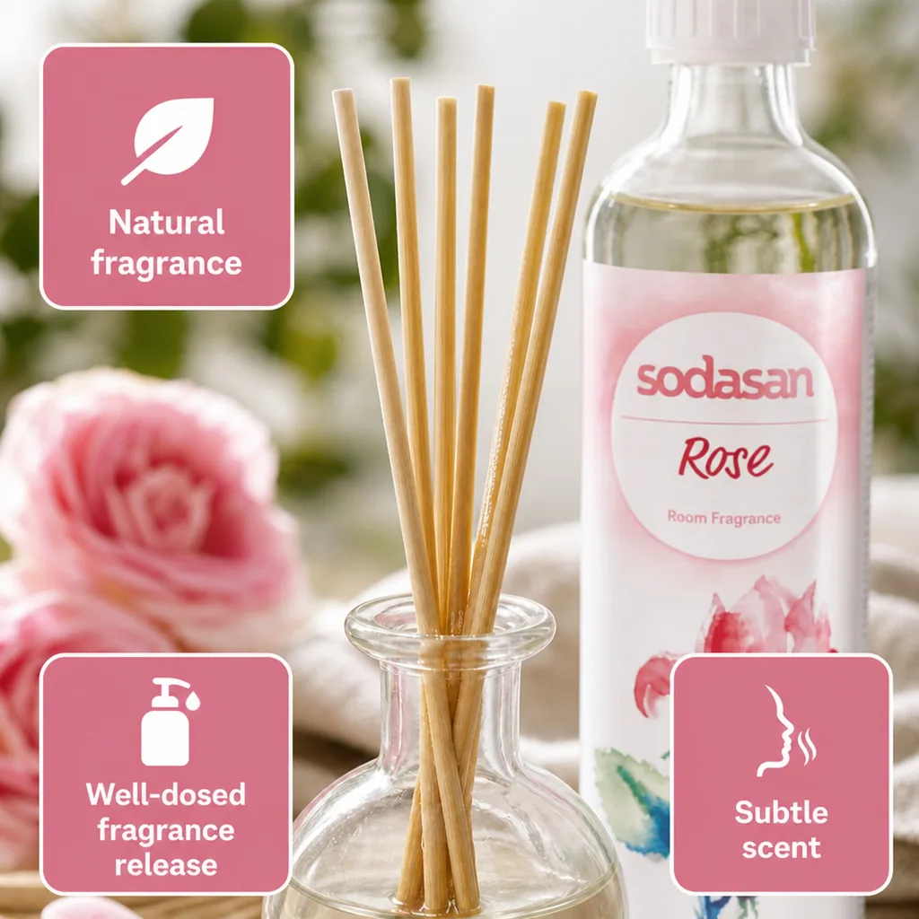 Room Fragrance Refill, Rose Room Fragrance, Natural Air Freshener, 500ml Rose Scent