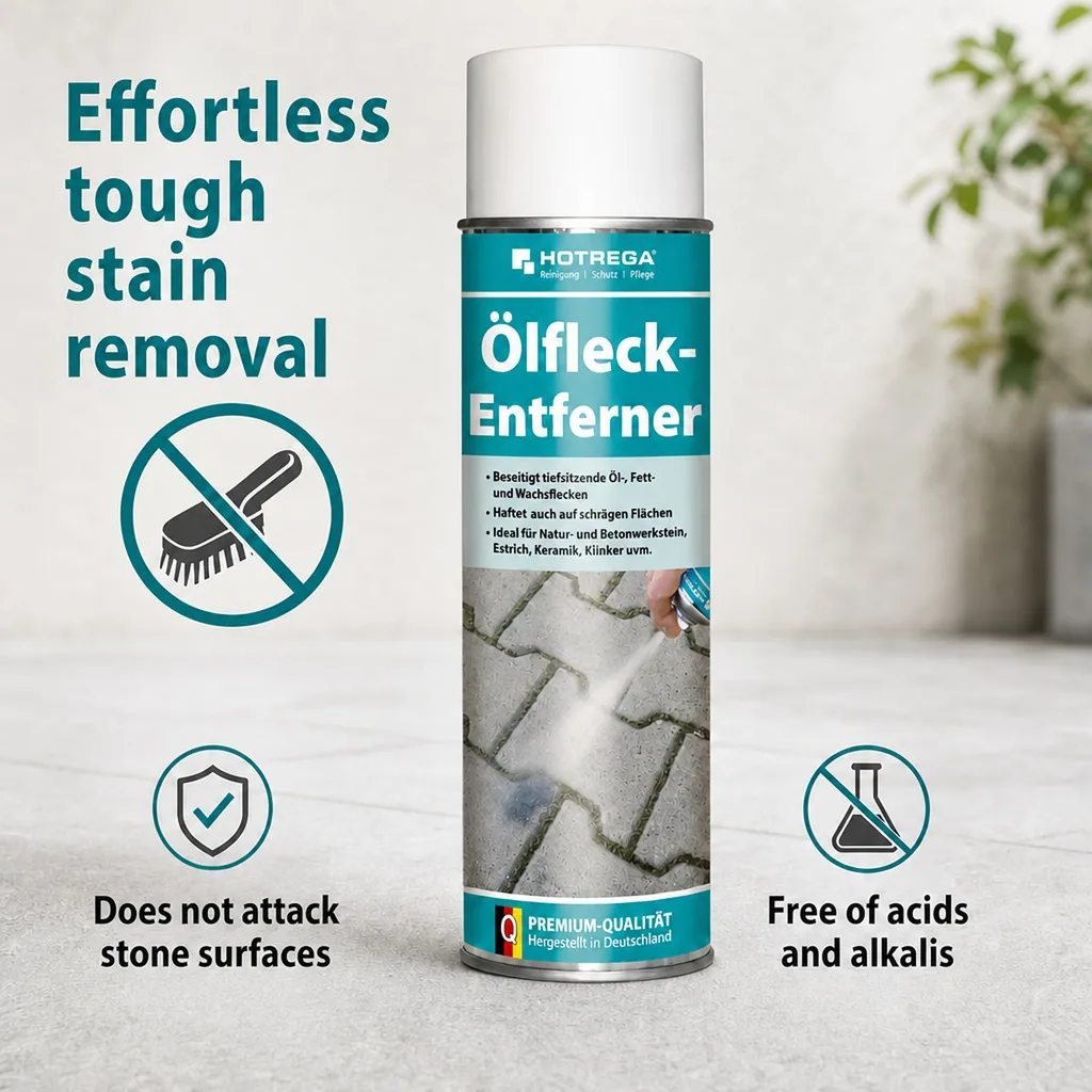 Oil stain remover, Oil stain remover spray, 500 ml spraydose, oil stain cleaner