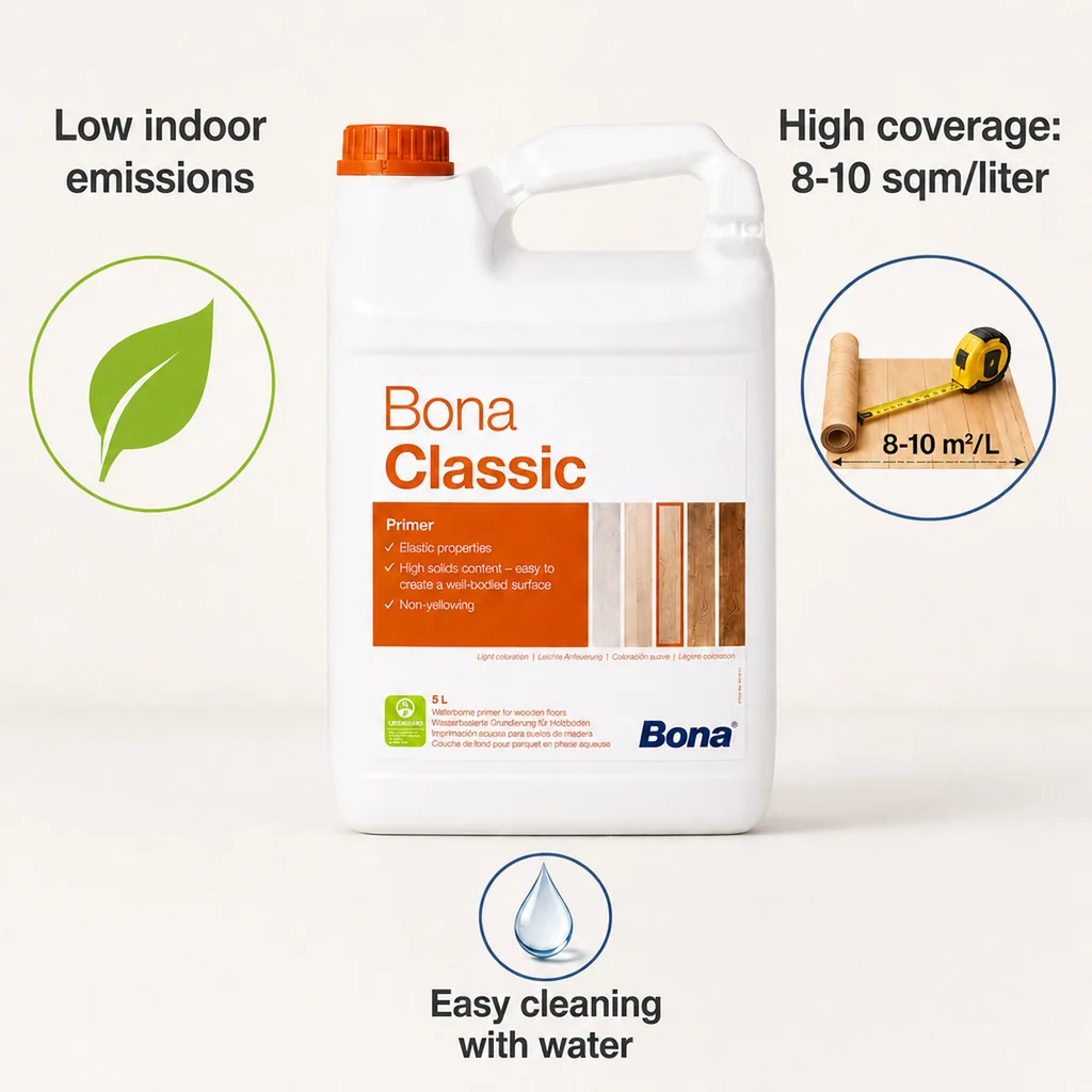 Wood Floor Primer, 5 Liter, Floor Base Coat