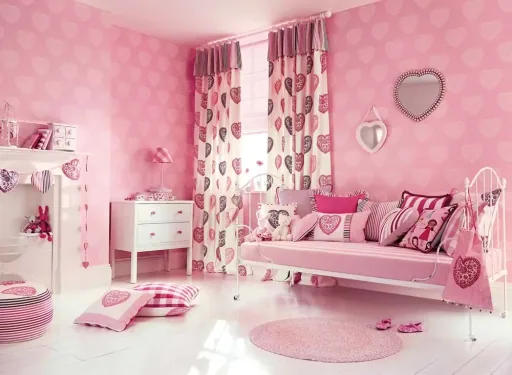 Harlequin all about me wallpaper pink hearts white