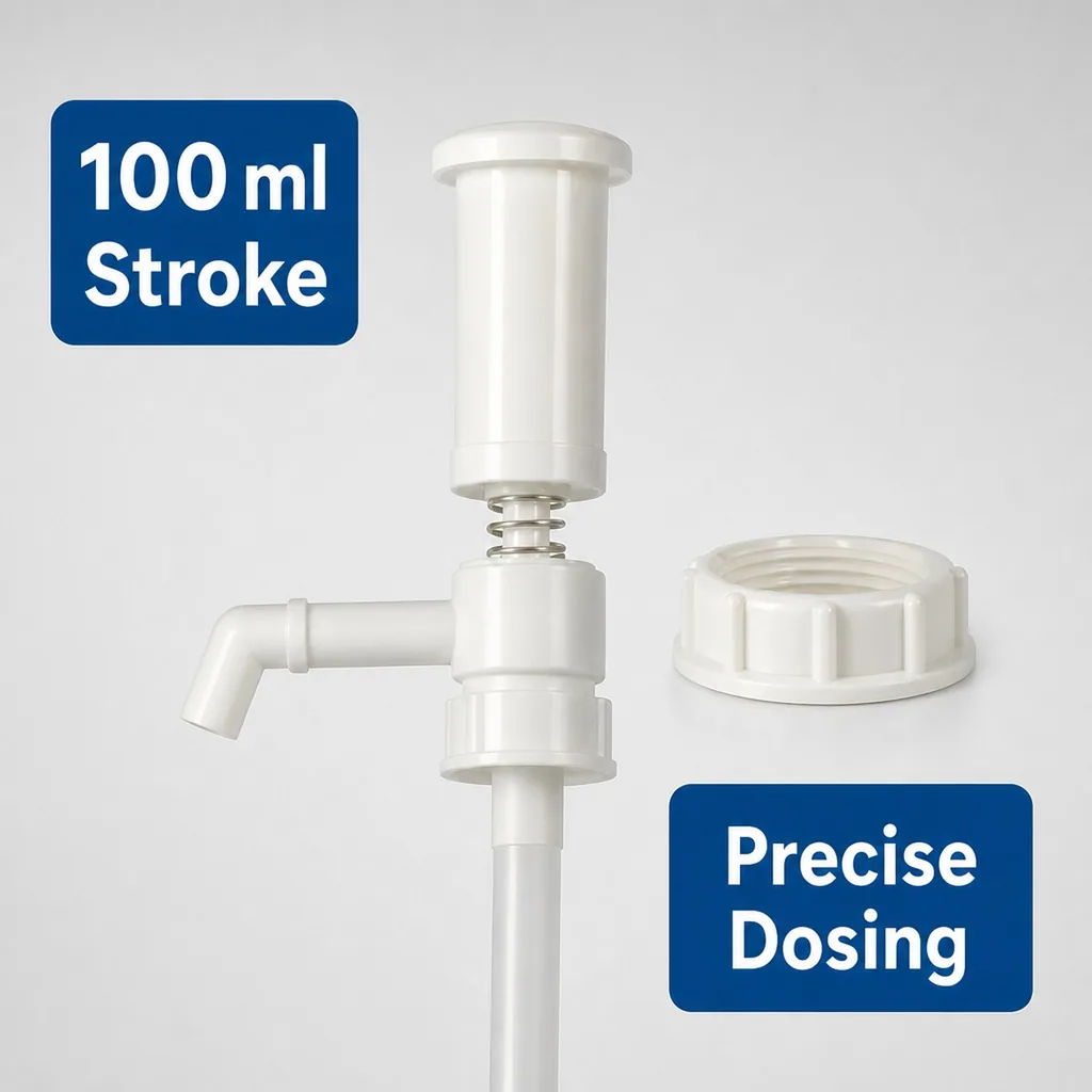 Dispensing Pump, Liquid Pump, Barrel Pump, Hand Pump, 20 Liter, 100 ml