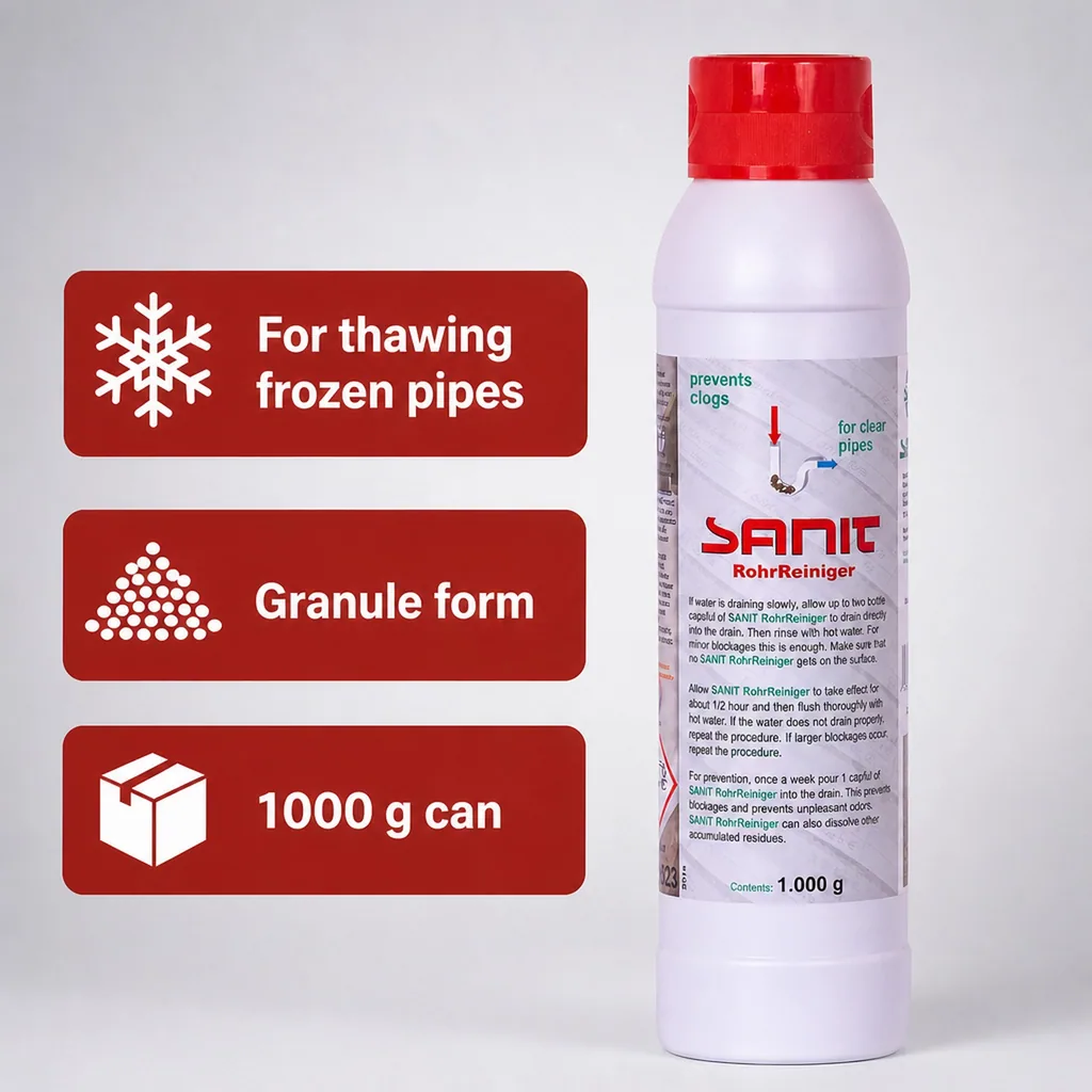 Drain Cleaner Powder 1000 g, Drain Opener, Clog Remover Granules