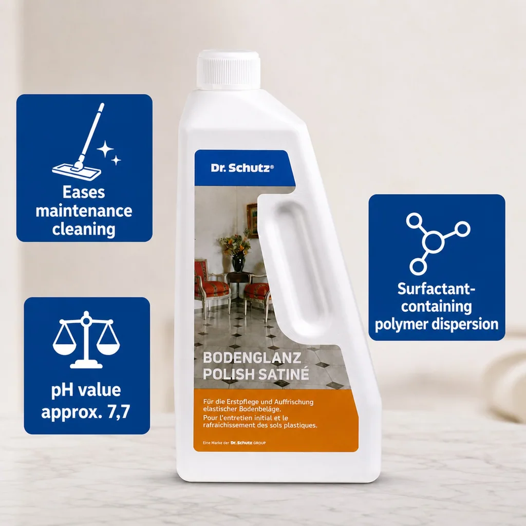 Floor cleaner, floor polish, floor finish, 750ml for 15m², floor care