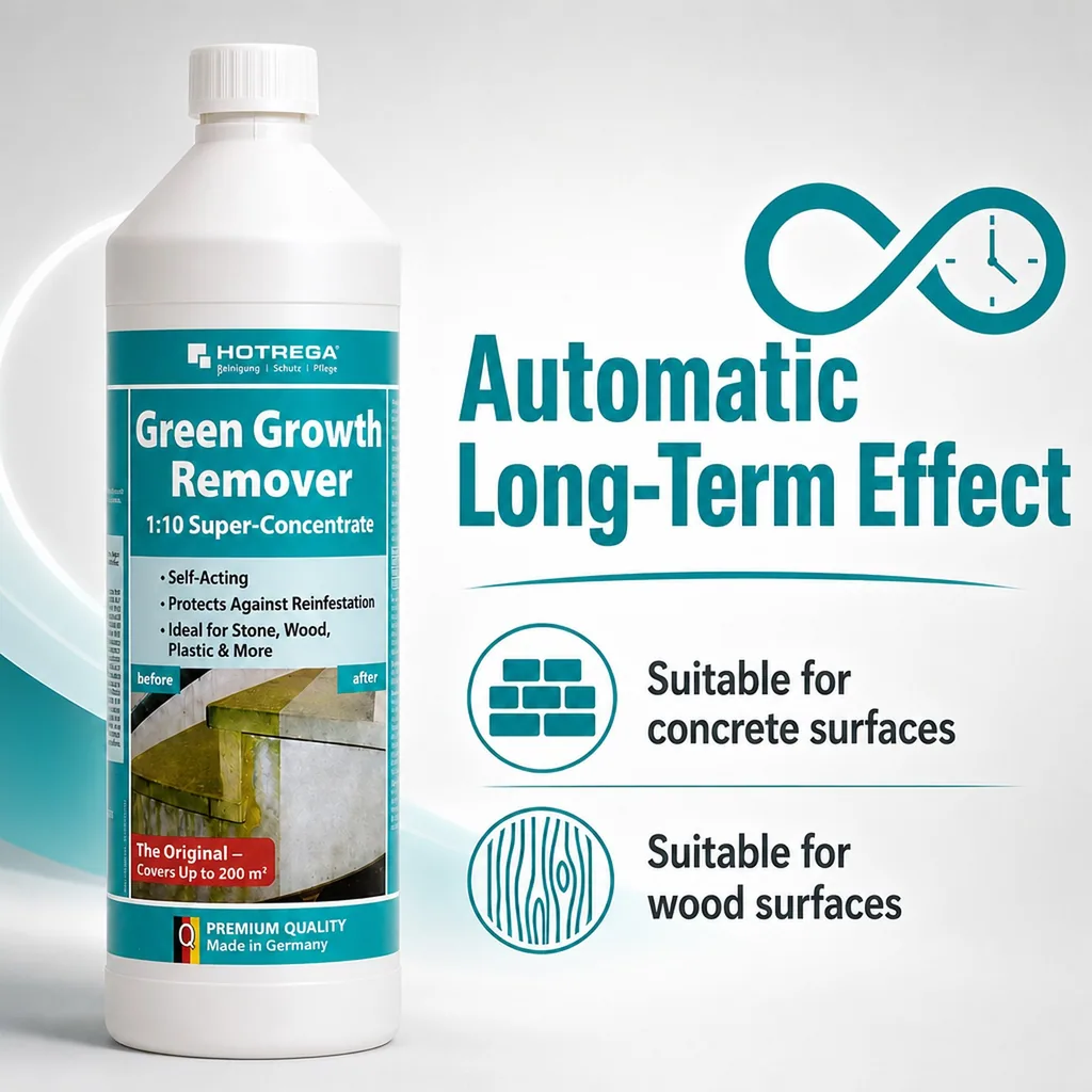 Algae remover concentrate 1 Liter, Moss remover concentrate, Green growth remover concentrate