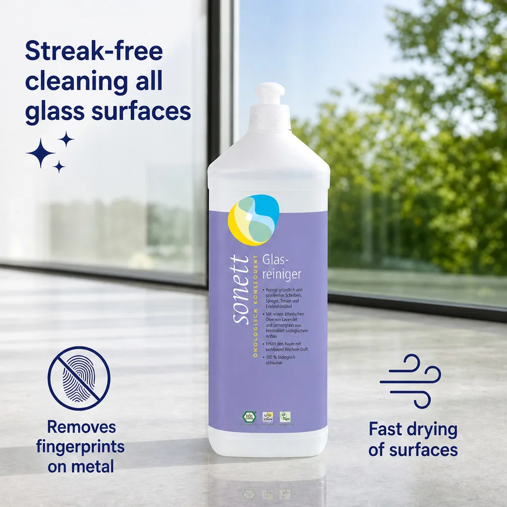 Glass Cleaner 1 Liter Refill, Window Cleaner Refill, Streak Free Glass Cleaner