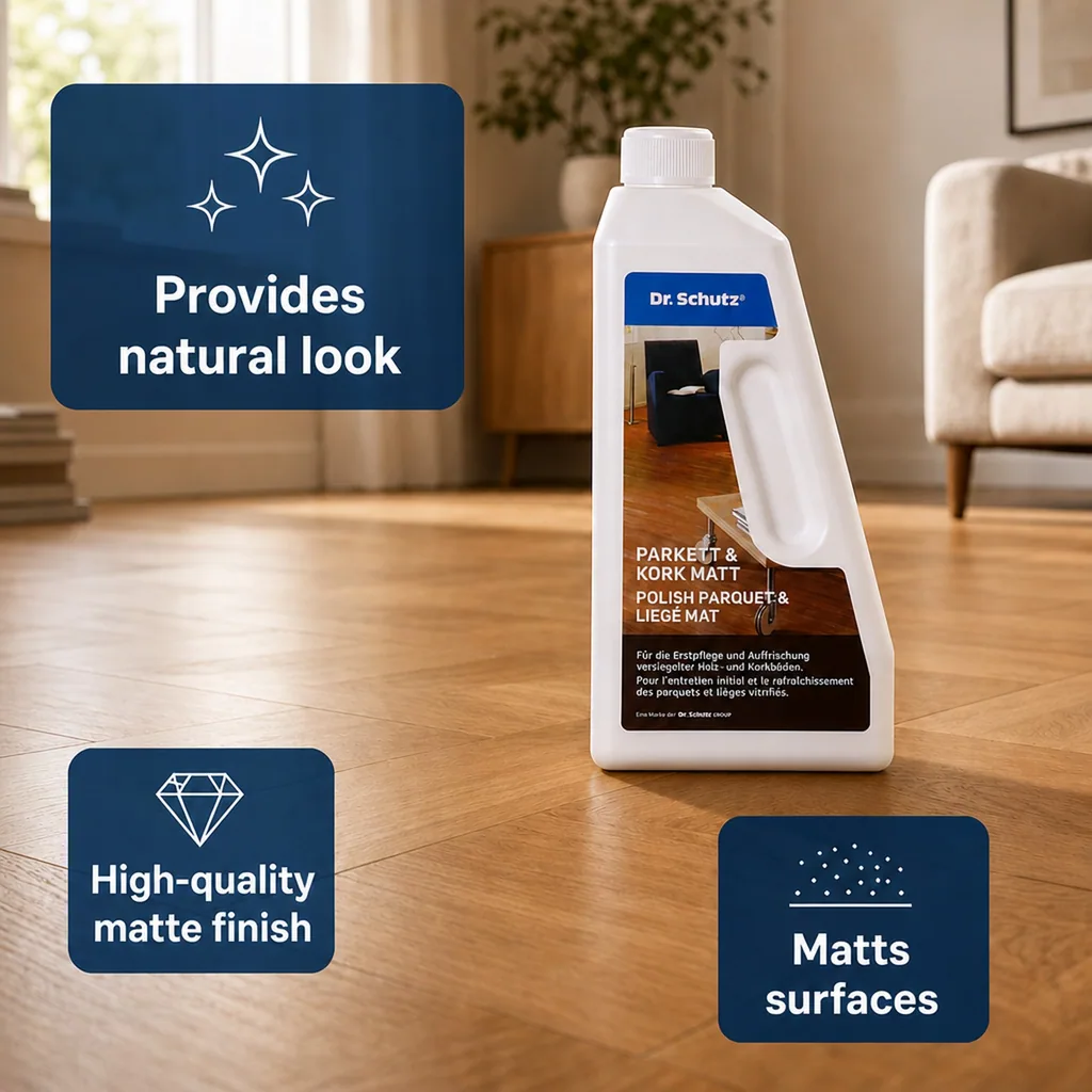 Matte Wood Floor Finish, Matte Cork Floor Finish, 750ml covers 30m², Parquet Matte Finish