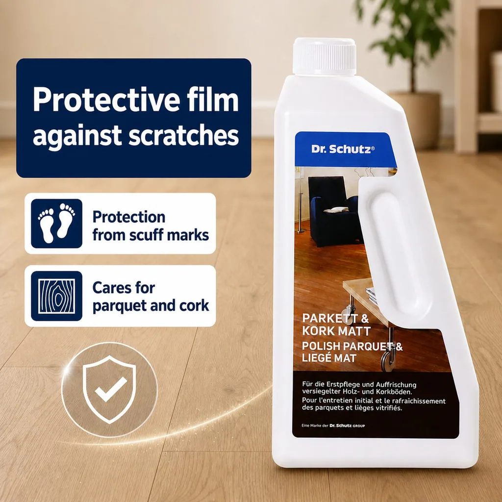 Matte Wood Floor Finish, Matte Cork Floor Finish, 750ml covers 30m², Parquet Matte Finish