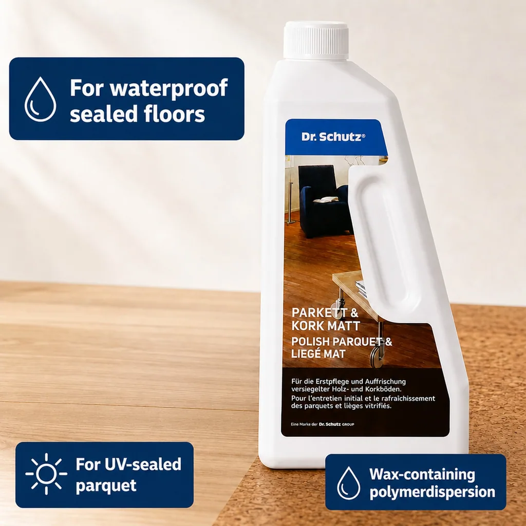 Matte Wood Floor Finish, Matte Cork Floor Finish, 750ml covers 30m², Parquet Matte Finish