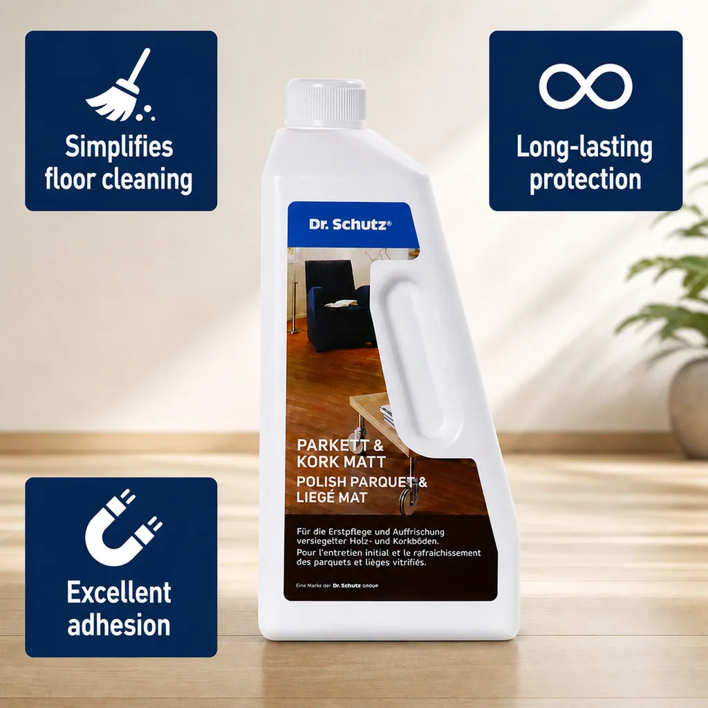 Matte Wood Floor Finish, Matte Cork Floor Finish, 750ml covers 30m², Parquet Matte Finish