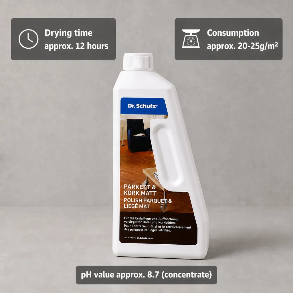 Matte Wood Floor Finish, Matte Cork Floor Finish, 750ml covers 30m², Parquet Matte Finish