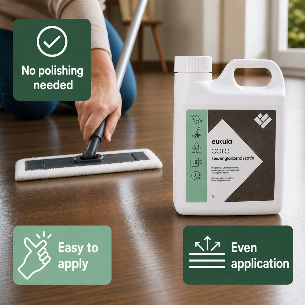 Wood Floor Cleaner, Wood Floor Care, 1 Liter Silk Gloss Floor Care