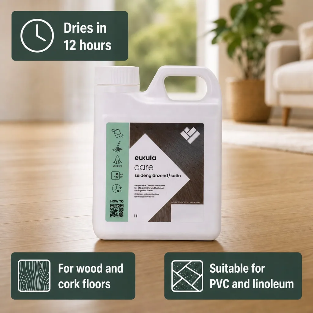 Wood Floor Cleaner, Wood Floor Care, 1 Liter Silk Gloss Floor Care