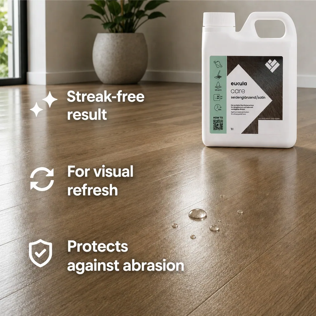 Wood Floor Cleaner, Wood Floor Care, 1 Liter Silk Gloss Floor Care