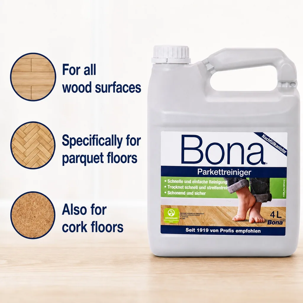 Hardwood Floor Cleaner 4 Liter Refill, Wood Floor Cleaner, Parquet Floor Cleaner