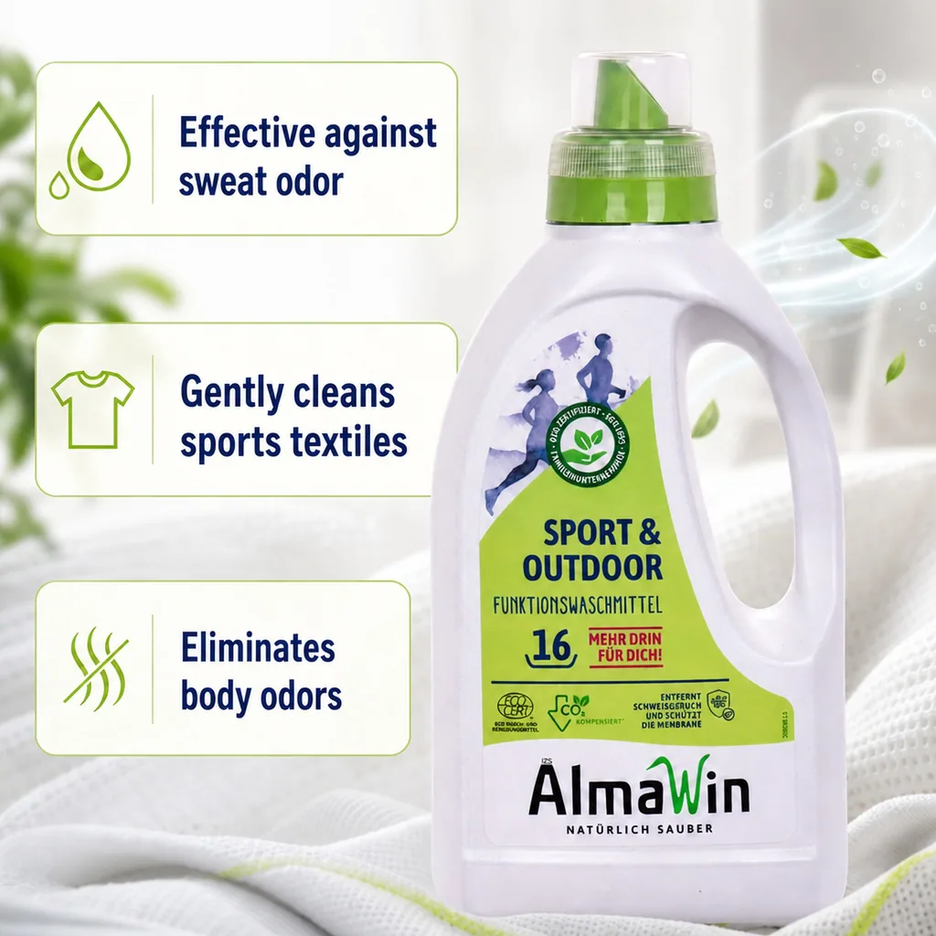 Sport laundry detergent, outdoor laundry detergent, liquid, 750 ml for 16 washes
