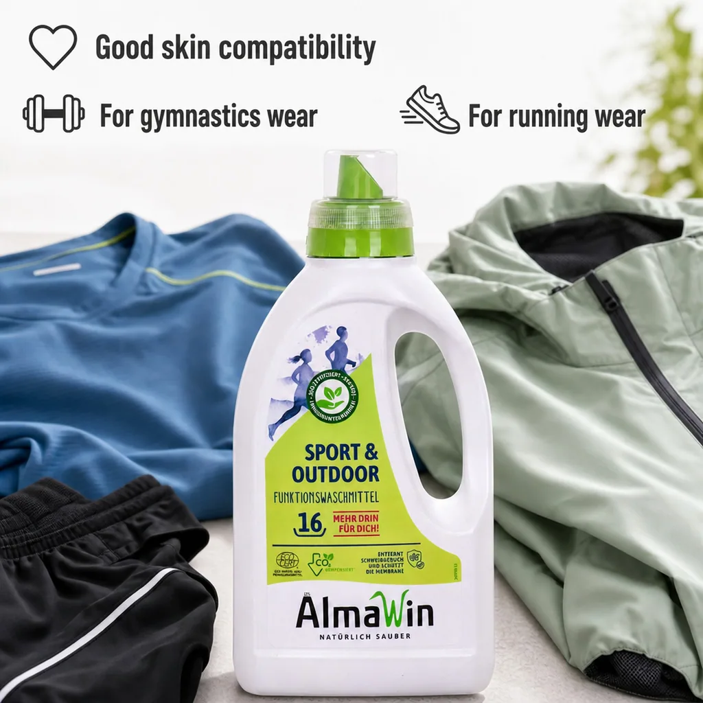 Sport laundry detergent, outdoor laundry detergent, liquid, 750 ml for 16 washes