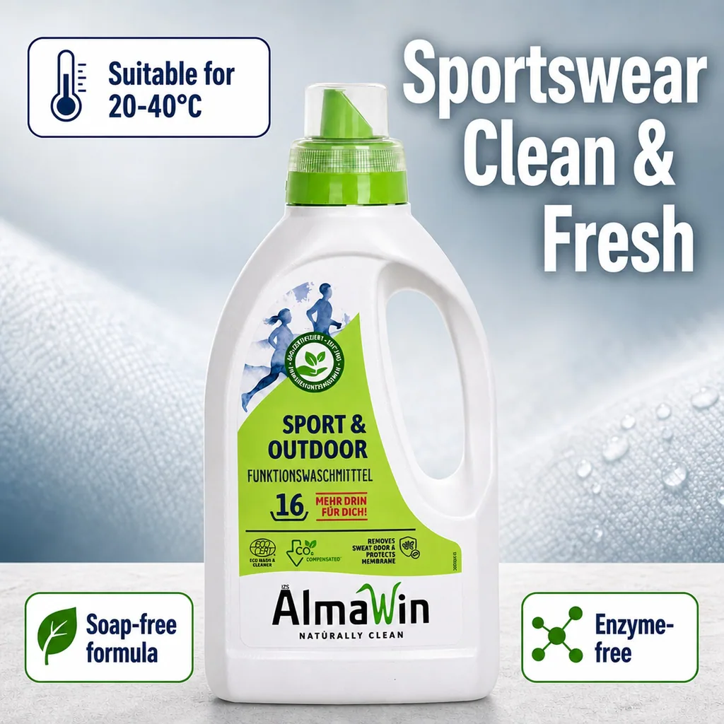 Sport laundry detergent, outdoor laundry detergent, liquid, 750 ml for 16 washes