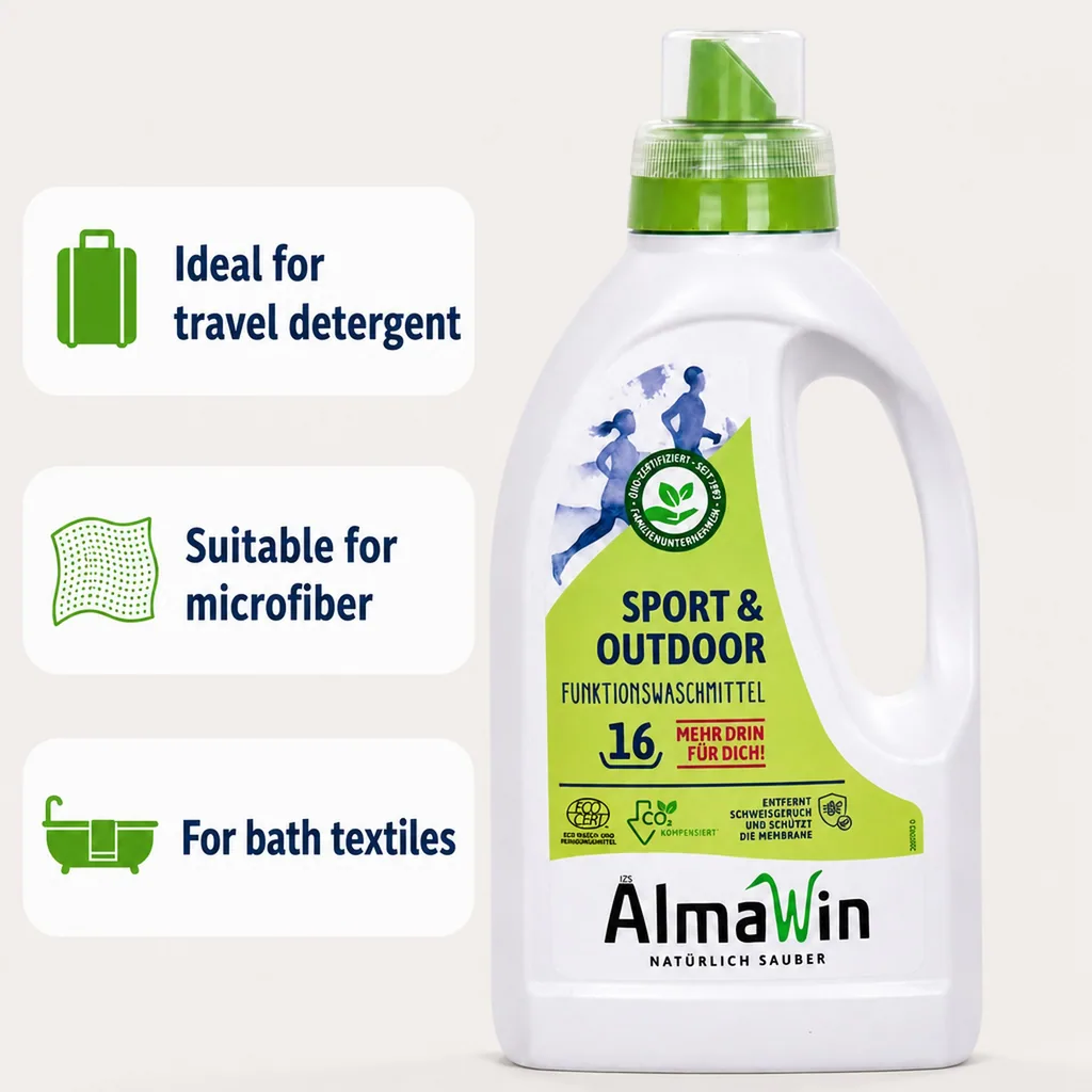 Sport laundry detergent, outdoor laundry detergent, liquid, 750 ml for 16 washes