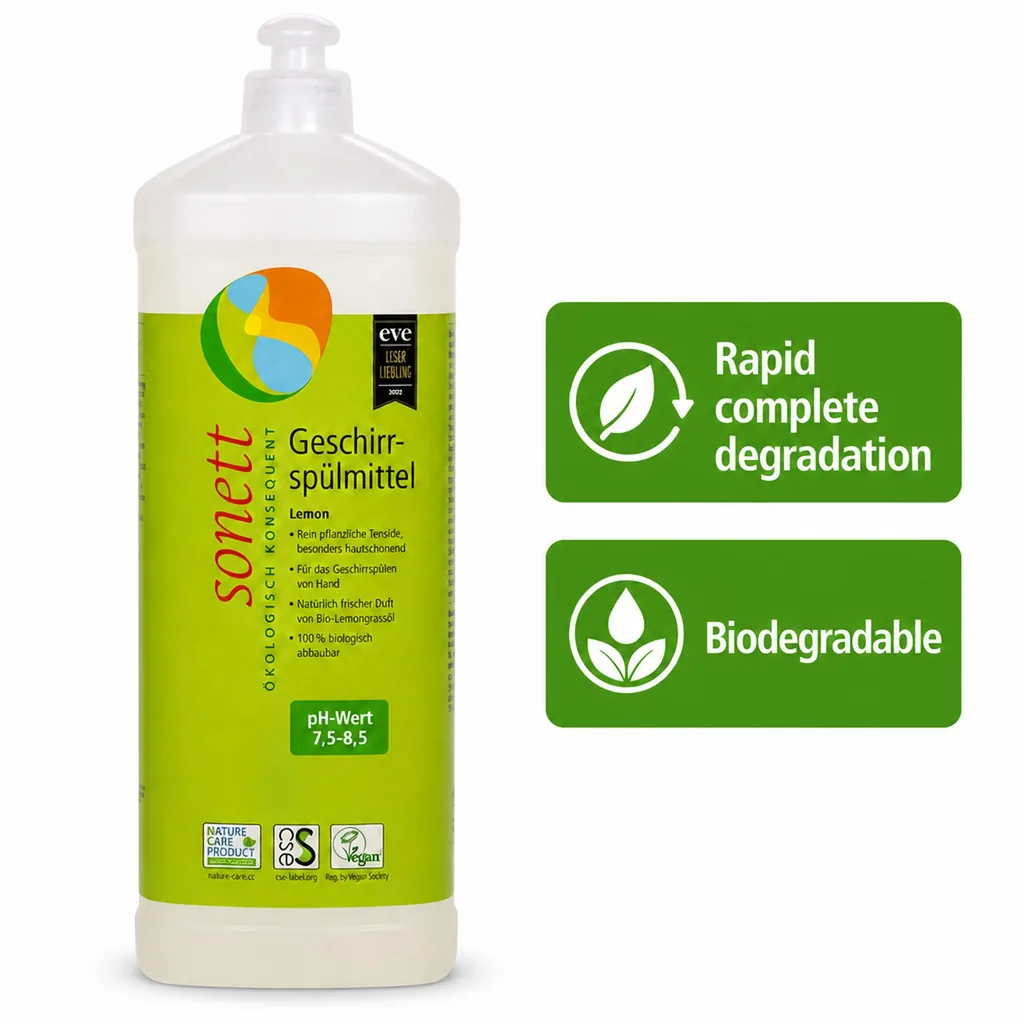 Dish soap 1 Liter, lemon dish soap, natural dish soap, plant based