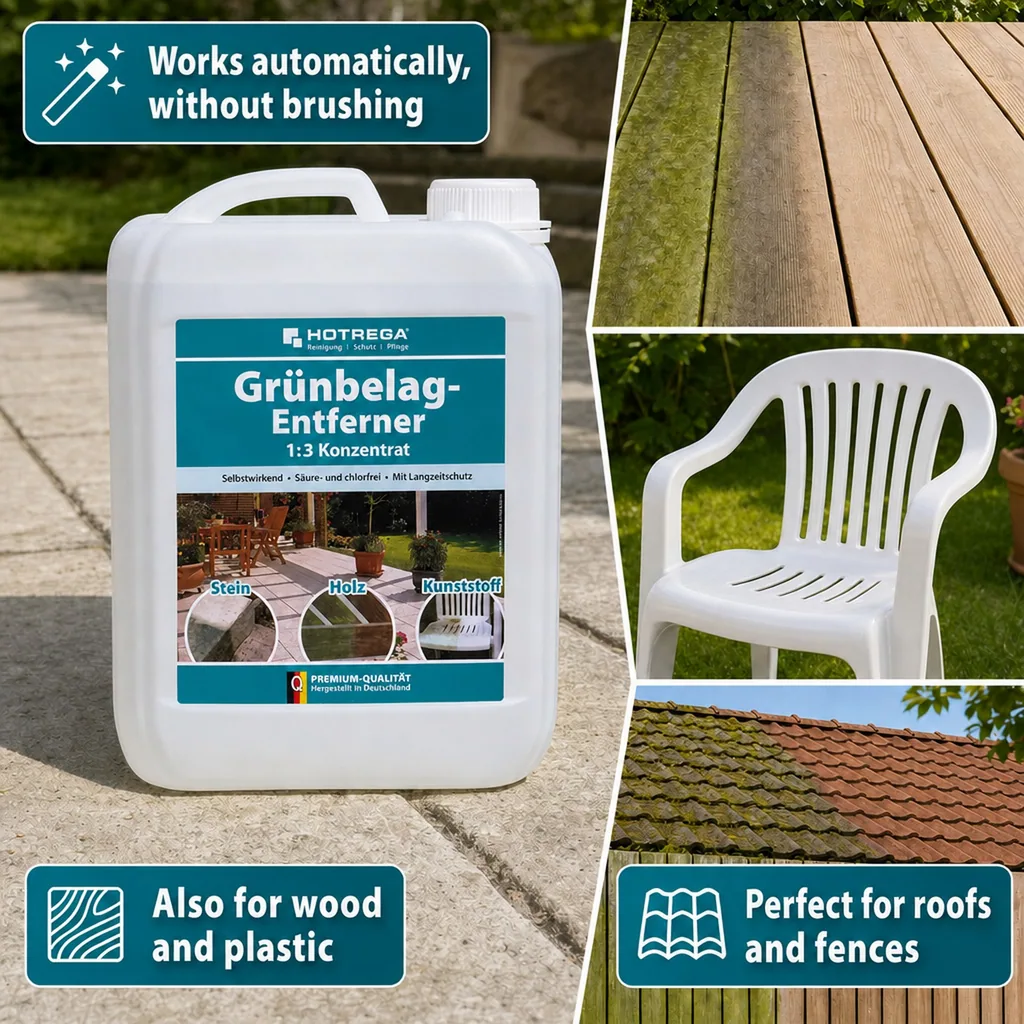 Algae Remover, Green Growth Remover, 5 Liter Algae Killer, Concentrate