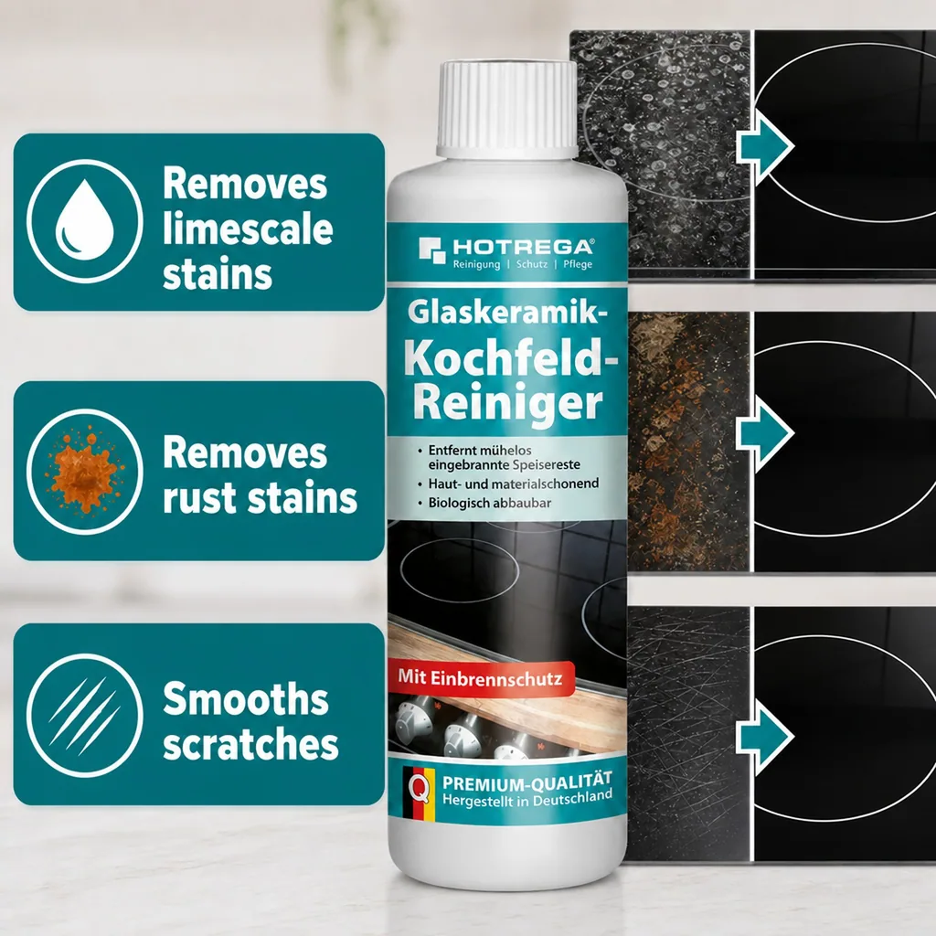Cooktop Cleaner, Glass Ceramic Cooktop Cleaner 250 ml, Stove Top Cleaner