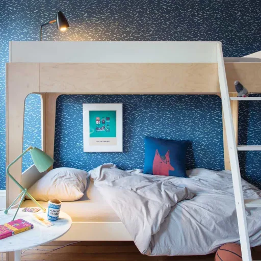 Oeuf perch loft bed/bunk bed/single bed walnut