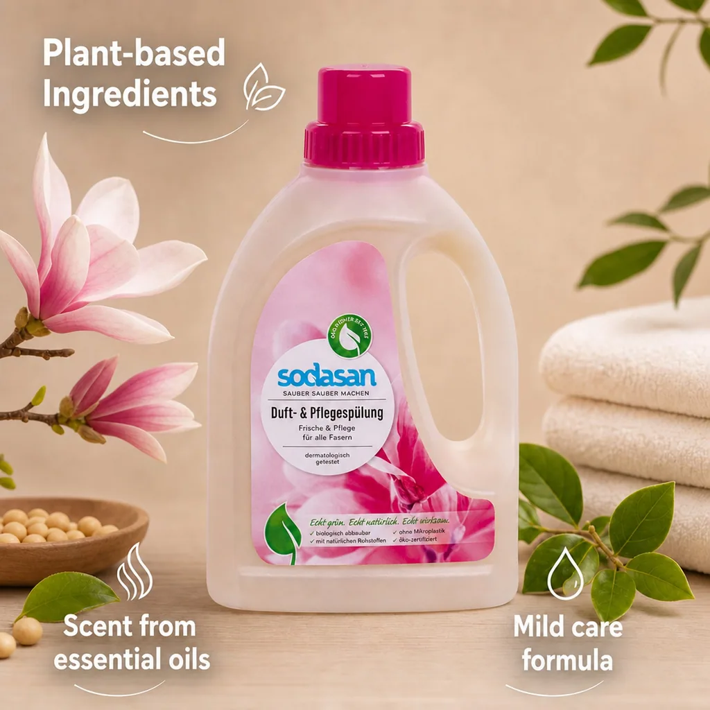 Fabric Softener, Laundry Softener, Natural, 750ml Magnolia Scent