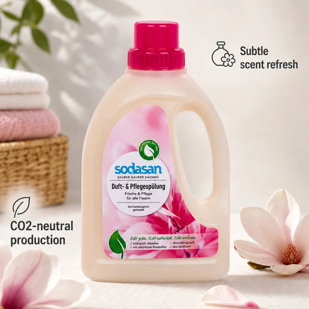 Fabric Softener, Laundry Softener, Natural, 750ml Magnolia Scent