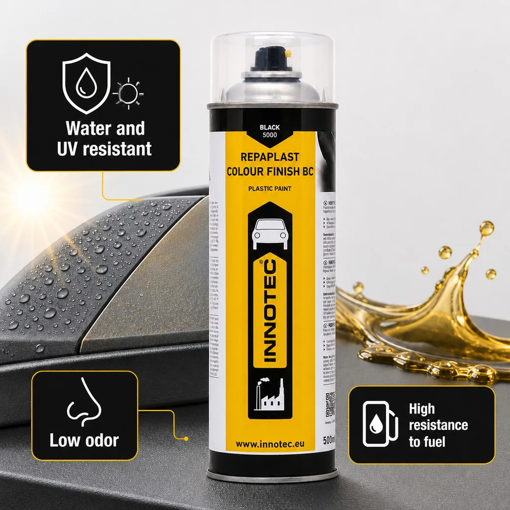 Black plastic paint, plastic color restorer, 500ml, black trim restorer