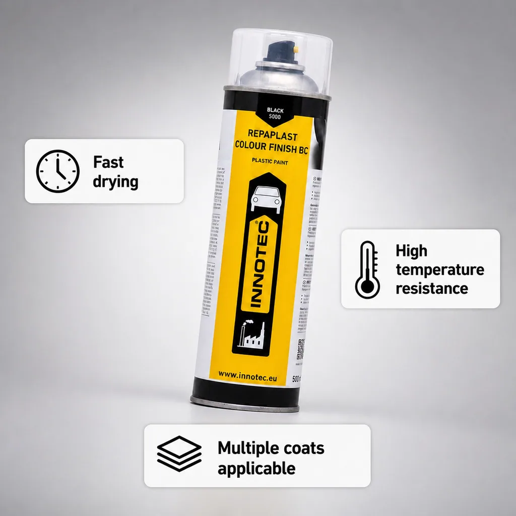 Black plastic paint, plastic color restorer, 500ml, black trim restorer