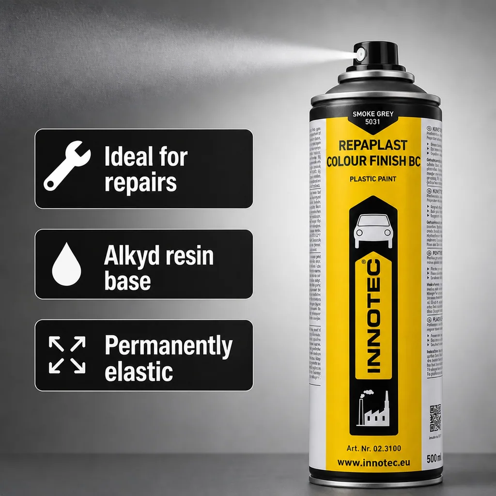 Smoke grey paint, 500ml, Repaplast Colour Finish, smoke grey finish