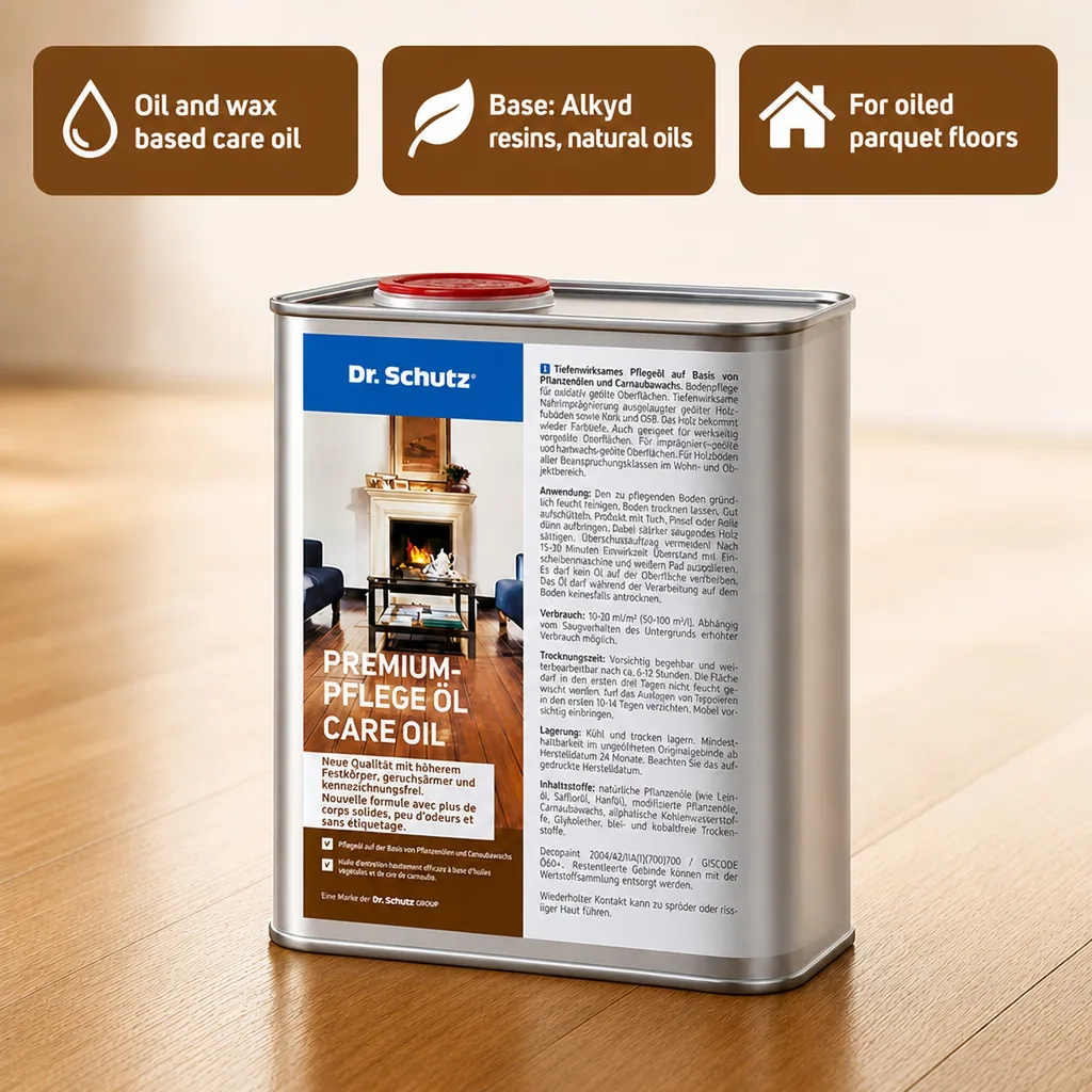 Wood Floor Oil 1 Liter, Premium Wood Care Oil, Hardwood Floor Finish