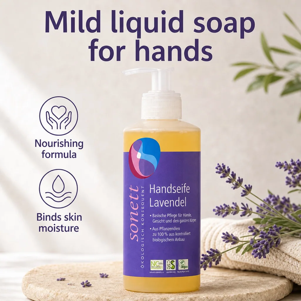 Hand Soap Dispenser, Lavender Hand Soap, Liquid Hand Soap, 300ml Spender