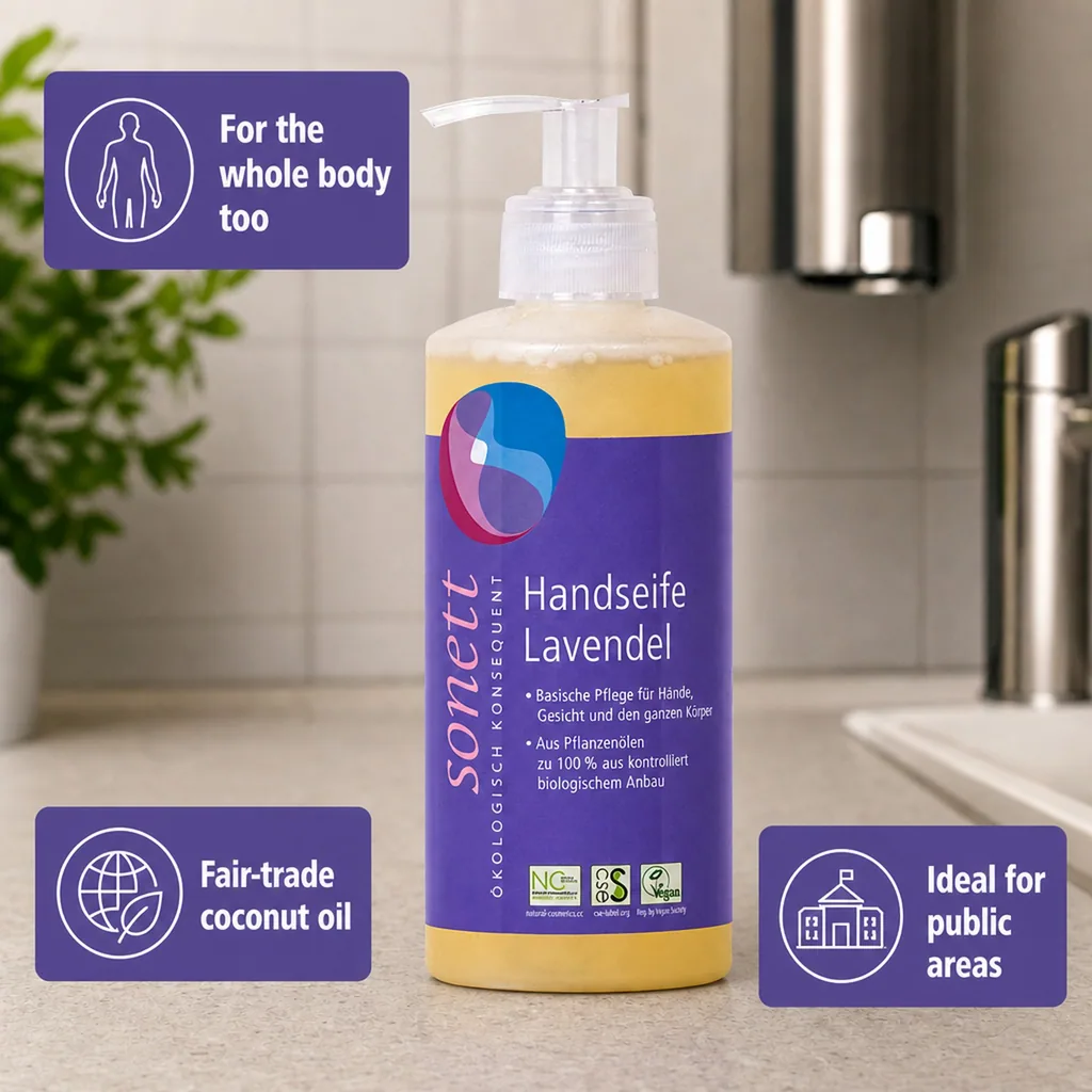 Hand Soap Dispenser, Lavender Hand Soap, Liquid Hand Soap, 300ml Spender