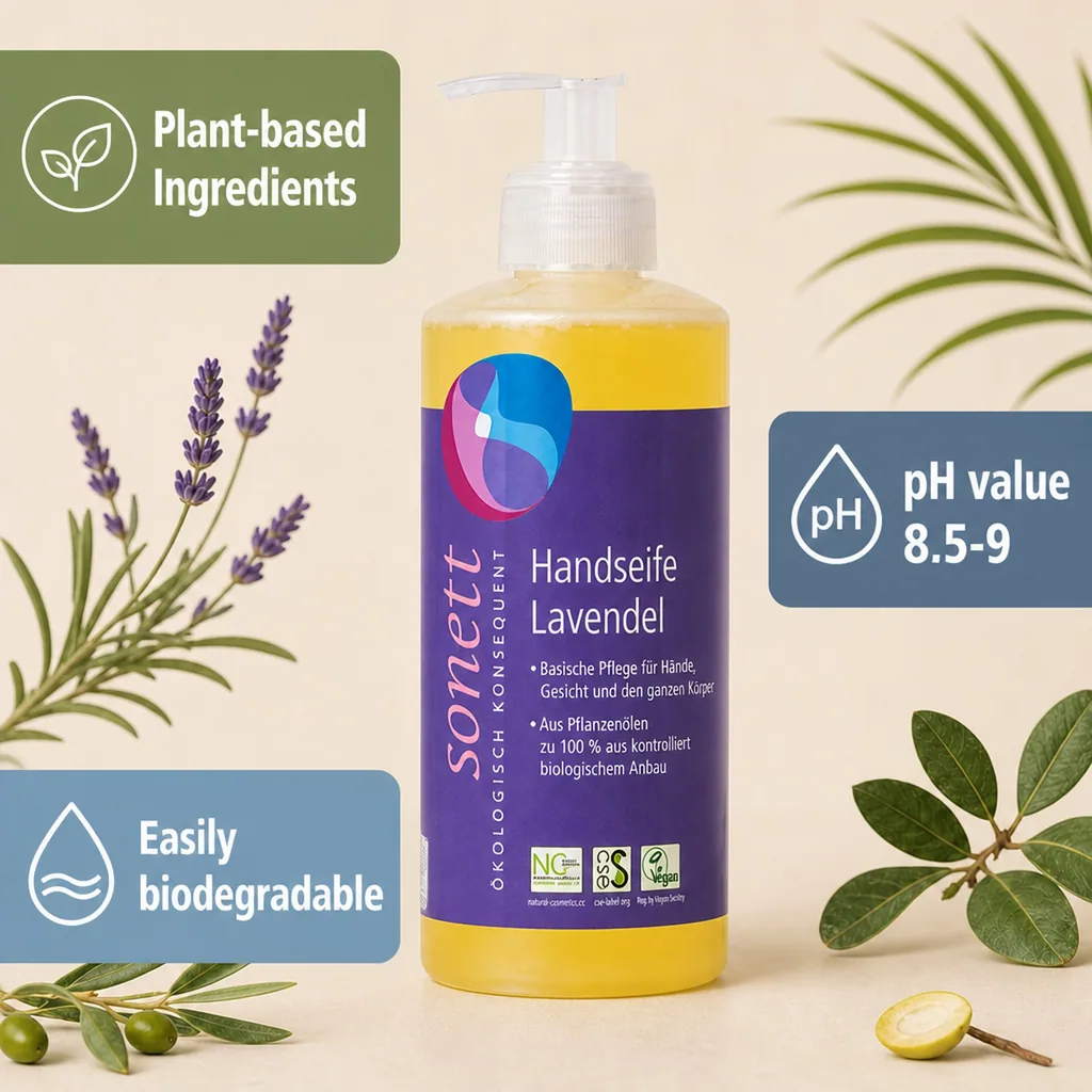 Hand Soap Dispenser, Lavender Hand Soap, Liquid Hand Soap, 300ml Spender