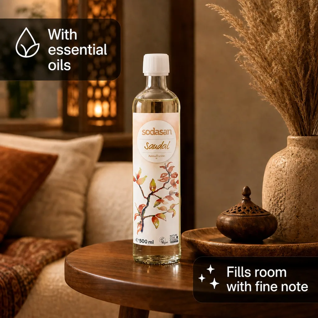 Sandalwood Diffuser Refill 500ml, Sandalwood Room Scent Refill, Natural Room Fragrance Refill