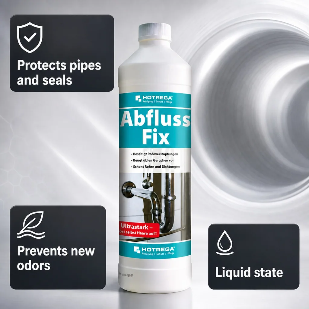 Drain Cleaner 1 Liter, Drain Unclogger, Clog Remover, Drain Fix Concentrate
