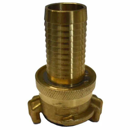 1 Inch Brass Suction Hose Coupling with Lock Nut - Secure Water Pump Connector