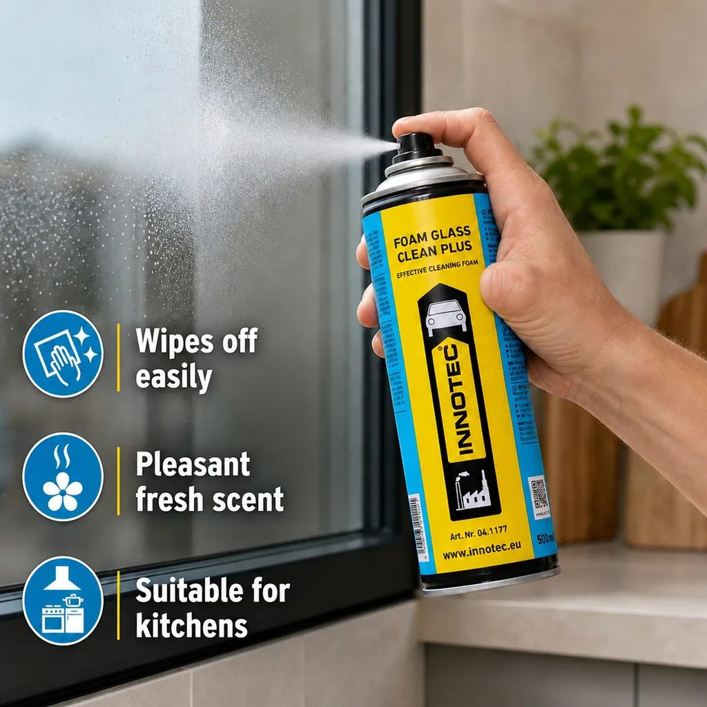 Glass Cleaner, Foam Glass Cleaner, Car Glass Cleaner, 500 ml